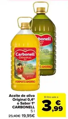 Carrefour Carbonell - aceite de oliva original 04 o sabor 1 oferta
