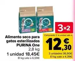 Carrefour Purina - alimento seco para gatos esterilizados one oferta
