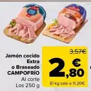 Carrefour Campofrío - jamon cocido extra o braseado oferta