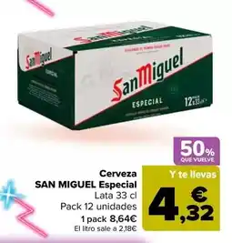Carrefour San miguel - cerveza especial oferta