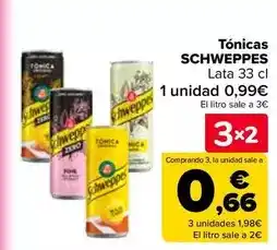 Carrefour Schweppes - tónicas oferta