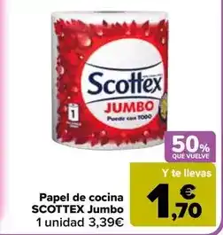 Carrefour Scottex - papel de cocina jumbo oferta