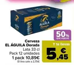 Carrefour El águila - cerveza dorada oferta