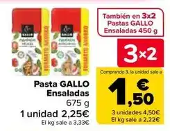 Carrefour Gallo - pasta ensaladas oferta