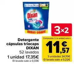Carrefour Dixan - detergente cápsulas triocaps oferta