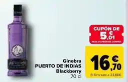 Carrefour Puerto de indias - ginebra blackberry oferta