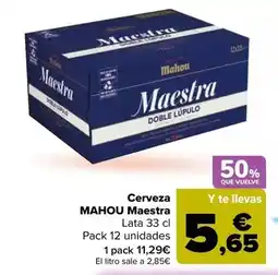 Carrefour Mahou - cerveza maestra oferta