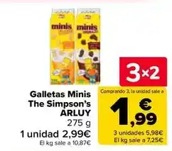 Carrefour Arluy - galletas minis the simpson's oferta