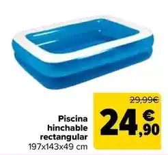 Carrefour Piscina hinchable rectangular oferta