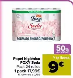 Carrefour Foxy - papel higiénico seda oferta