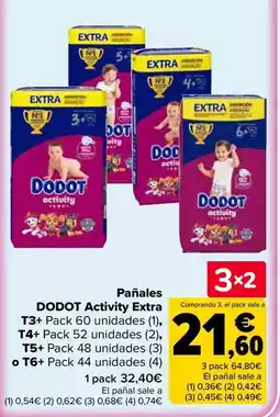Carrefour Dodot - pañales activity extra t3, t4, t5 o t6 oferta