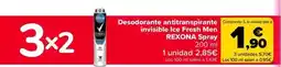 Carrefour Rexona - desodorante antitranspirante invisible ice fresh men oferta