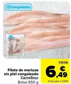 Carrefour Carrefour - filete de merluza sin piel congelado oferta