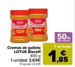 Carrefour Lotus - cremas de galleta biscoff oferta
