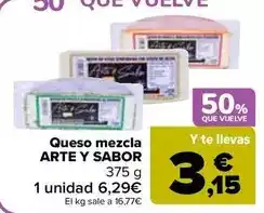 Carrefour Arte y sabor - queso mezcla oferta