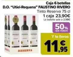 Carrefour Faustino rivero - caja 6 botellas d.o. utiel-requena oferta