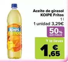 Carrefour Koipe - aceite de girasol fritos oferta