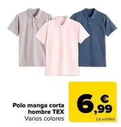 Carrefour Tex - polo manga corta hombre oferta