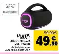 Carrefour Vieta pro - altavoz storm 3 vm-hp57bk oferta