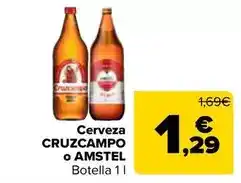 Carrefour Cruzcampo / amstel - cerveza oferta