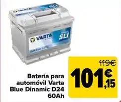 Carrefour Bateria para automovil varta blue dinamic d24 60ah oferta