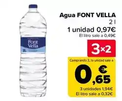Carrefour Font vella - agua oferta