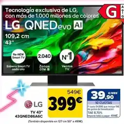 Carrefour Lg - tv 43 43qned86a6c oferta