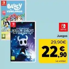 Carrefour Nintendo switch - juegos oferta