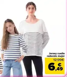 Carrefour Jersey cuello redondo mujer oferta