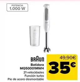 Carrefour Braun - batidora mquery50001mwh oferta