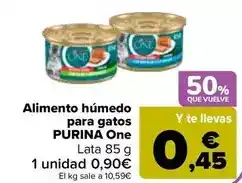 Carrefour Purina - alimento húmedo para gatos one oferta