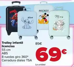 Carrefour Trolley infantil licencias oferta