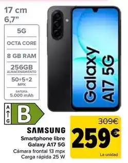 Carrefour Samsung - smartphone libre galaxy a17 5g oferta