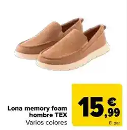 Carrefour Tex - lona memory foam hombre oferta