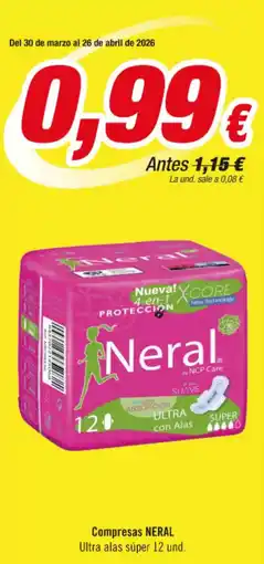 Aquabel Perfumerías Neral - compresas oferta