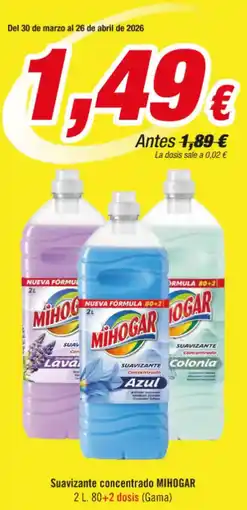 Aquabel Perfumerías Mihogar - suavizante concentrato oferta