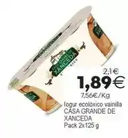 Supermercados Aquí Casa grande de xanceda - logur ecolóxico vainilla oferta