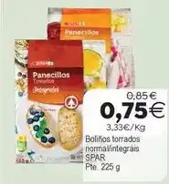 Supermercados Aquí Spar - boliños torrados normal/integráis oferta