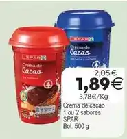 Supermercados Aquí Spar - crema de cacao 1 ou 2 sabores oferta