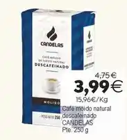 Supermercados Aquí Candelas - cafe moído natural descafeinado oferta