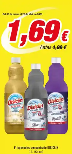 Aquabel Perfumerías Disiclin - friegasuelos concentrado oferta