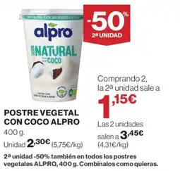 Supercor ALPRO Postre vegetal con coco oferta