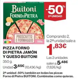 Supercor BUITONI Pizza forno di pietra jamón y queso oferta