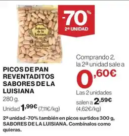 Supercor Picos de pan reventaditos sabores de la luisiana oferta
