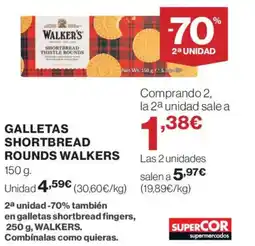 Supercor WALKERS Galletas shortbread rounds oferta