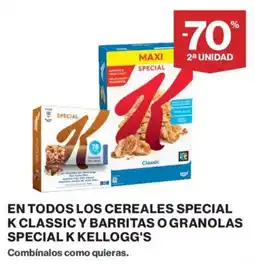 Supercor KELLOGG'S Special K en todos los cereales special k classic y barritas o granolas oferta