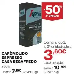 Supercor SEGAFREDO Café molido espresso espresso casa oferta