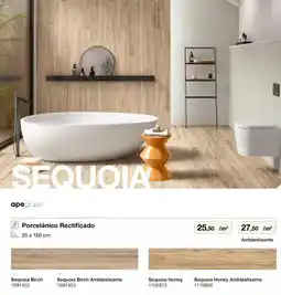 Distriplac Ape grupo - porcelánico rectificado sequoia brich oferta