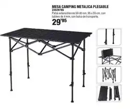 Optimus Mesa camping metalica plegable oferta