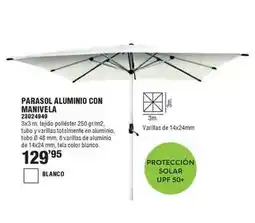 Optimus Parasol aluminio con manivela oferta